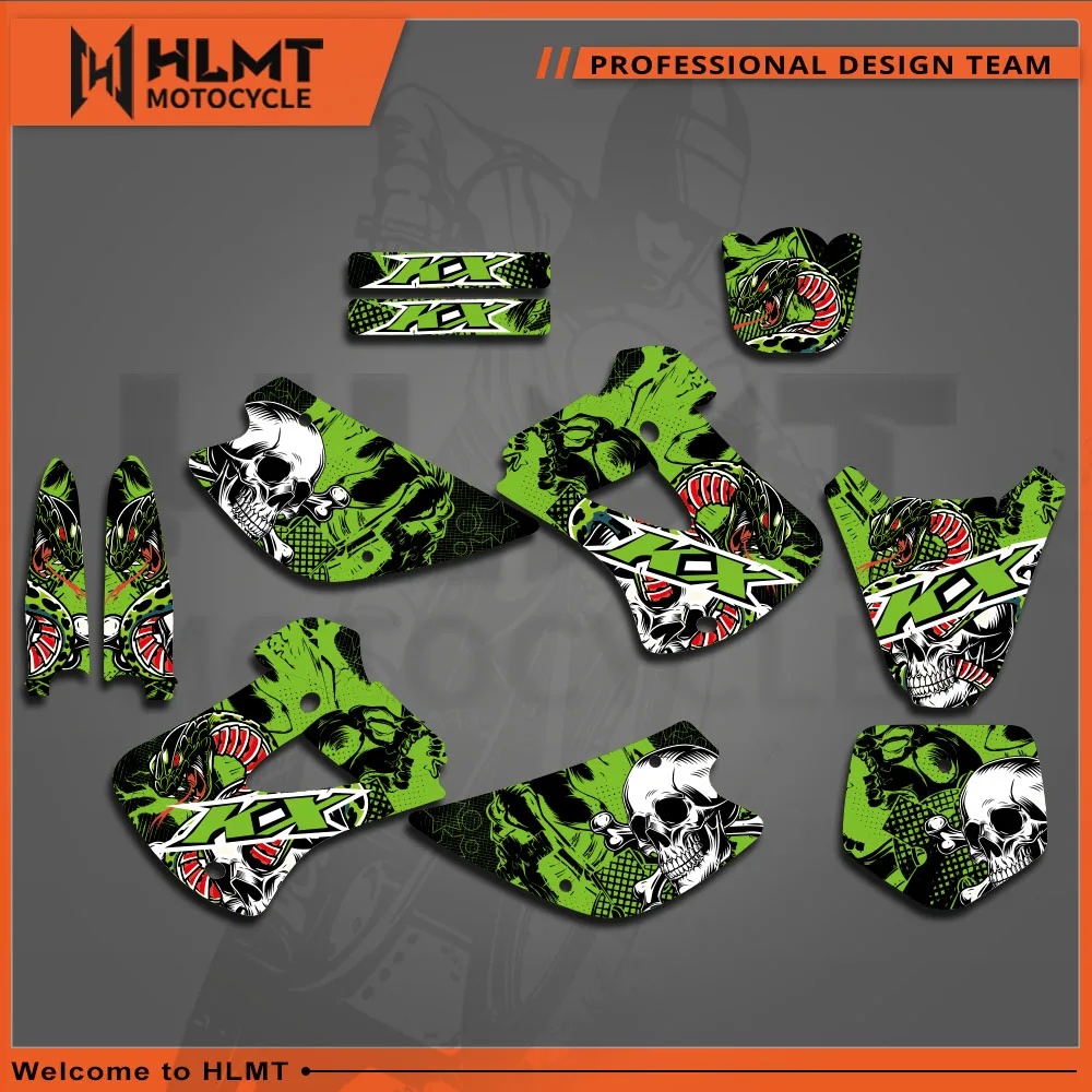 HLMT мотоциклетная графическая наклейка наборы наклеек для Kawasaki KX85 KX 85 1998 1999 2000