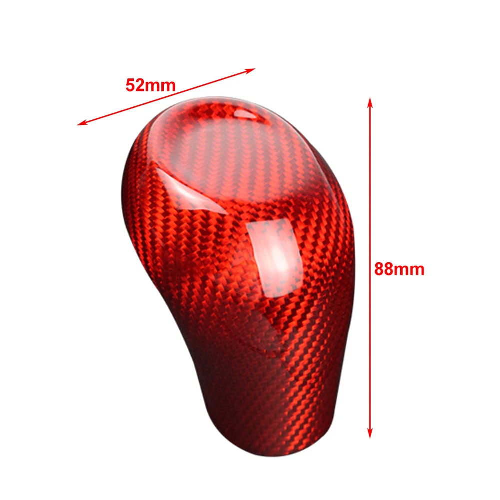 Автомобильная красная ручка переключения передач из углеродного волокна