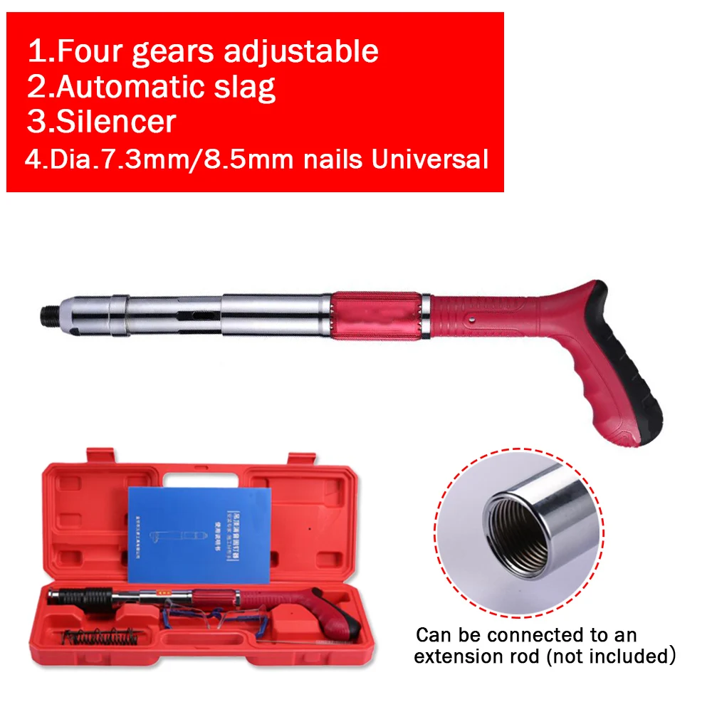 

4 Gears Adjusted Manual Steel Nail Gun Rivet Tool Ceiling Artifact Silencer Concrete Wall Anchor Wire Slotting Device Decoration