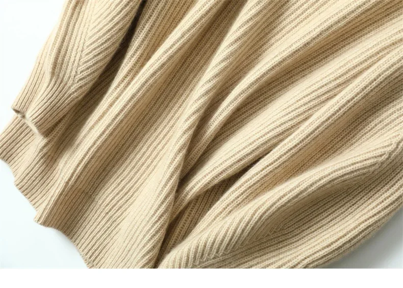 Женский длинный кашемировый пуловер теплый зимний свитер с рукавами-фонариками