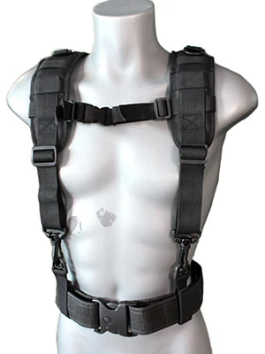 MELOTOUGH Tactical Outdoor H-Harness Duty Belt Suspenders (Battle Belt not Included)