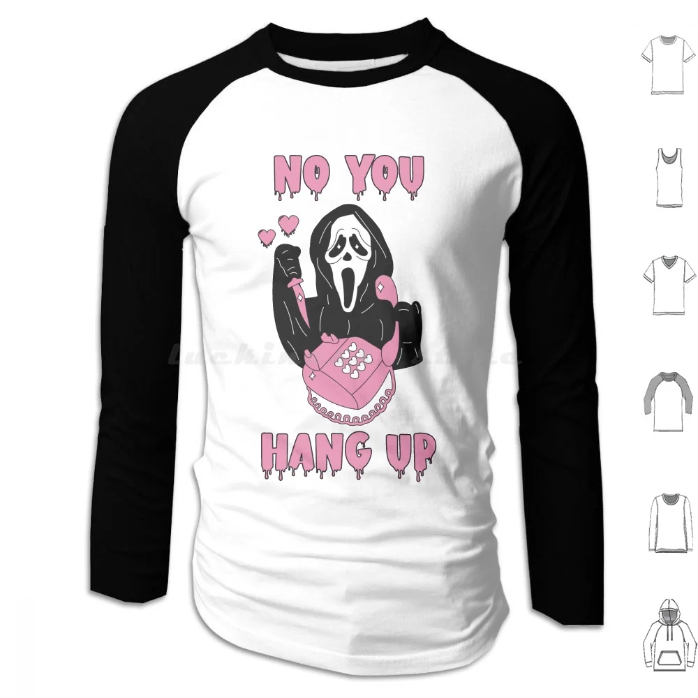 

Ghostface Валентин худи хлопок с длинным рукавом Ghostface Pink No You Hang Up жуткий телефон Cal Heart No You Hang Up страх