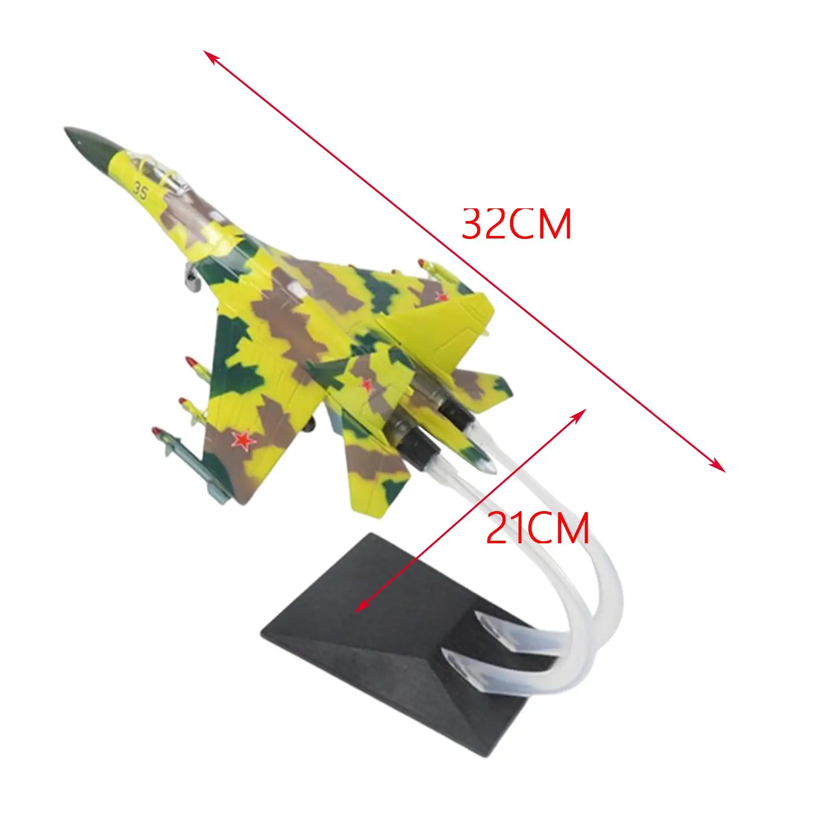 

1/72 Scale SU35 Fighter Aircrafts Model with Display Stand High Simulated Plane for Souvenirs Office Shelf Keepsake