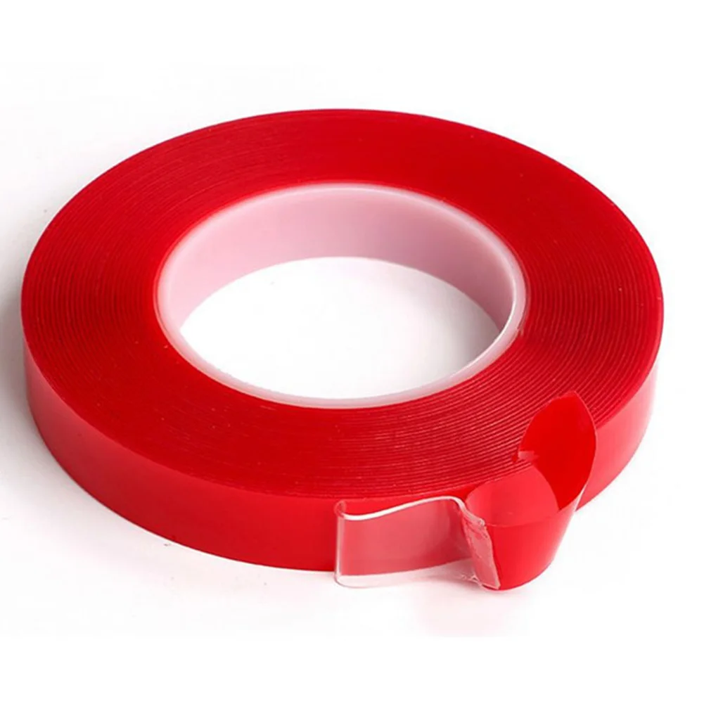 

5pcs 10m Double Sided Sticky Adhesive Tapes 5-12mm Film Transparent Car Industrial House Decorative Strip Objects Rough Surface