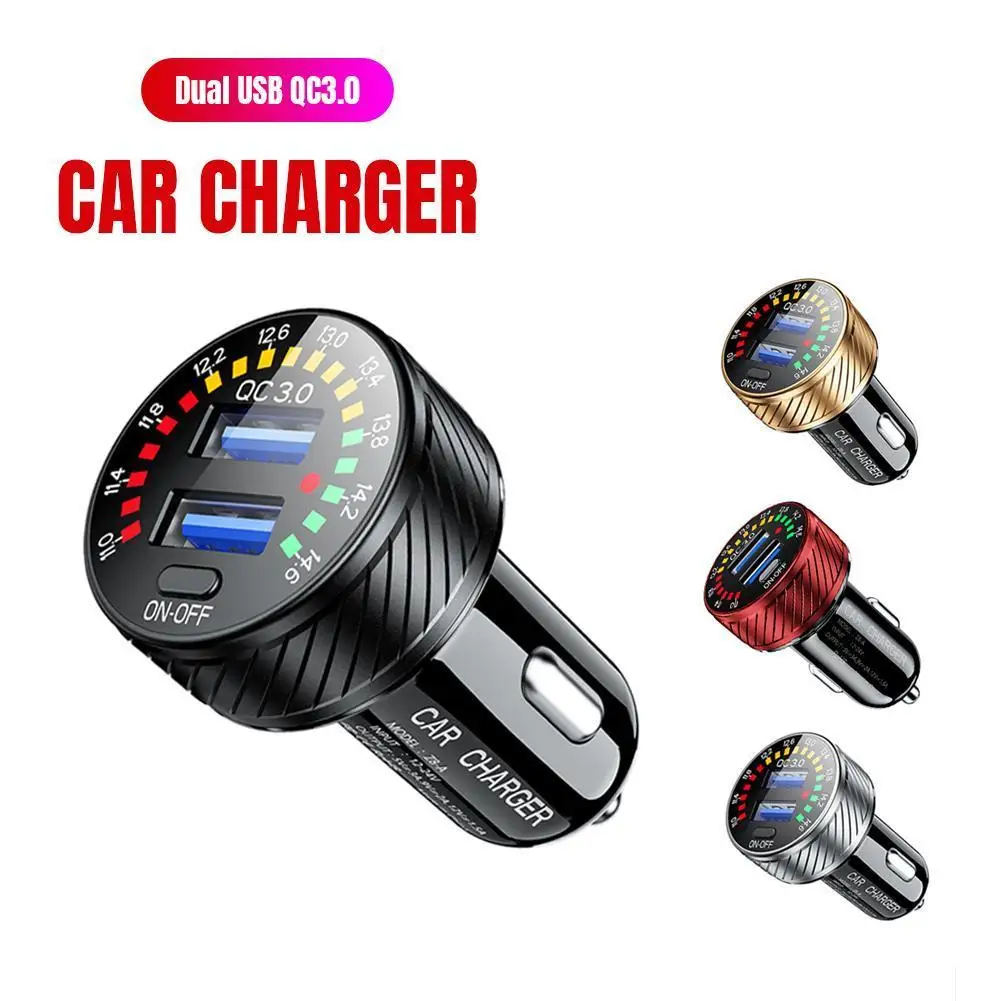 

Автомобильное зарядное устройство QC 3,0 с двумя USB-портами