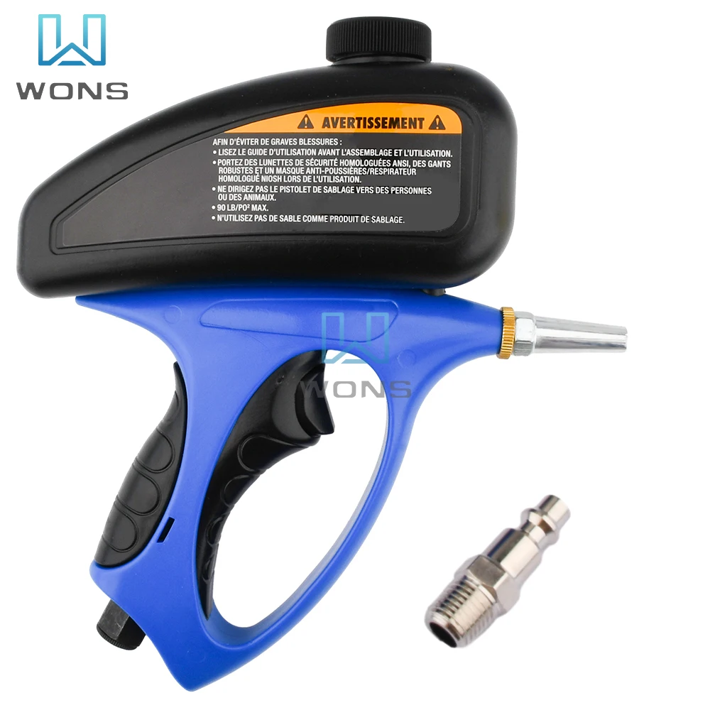 Air Sand Blaster Gun Kit Handheld Portable Pneumatic Tornado Sandblaster Abrasive Spot Blaster Remove Paint Stain Rust Grime