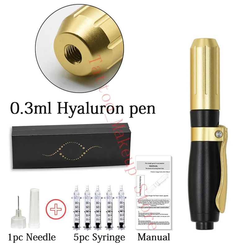 

0.3ml or 0.5ml Hyaluronic Acid Pen High Pressure Mesotherapy Gun Needle Free Meso atomizer Hyaluron gun for lip face lifting