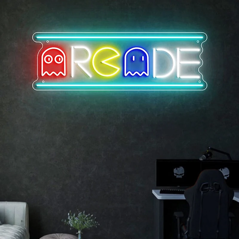 

Retro Arcade Led Neon Sign for Kid's Bedroom Game Room Decor Night Light Home Wall Artwork Party Decoration Custom Neon Signs
