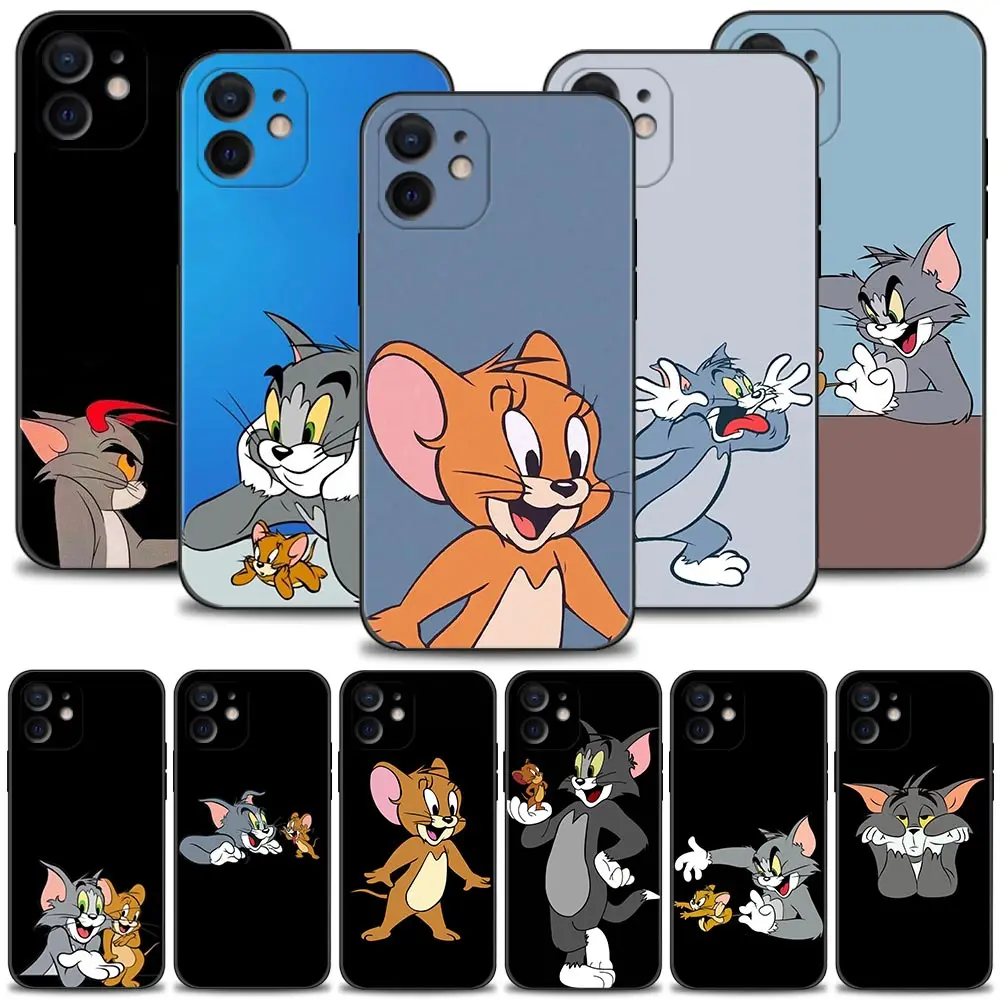 

Tom and Jerry Demons and Angel Phone Case For Apple iPhone 13 11 12 Pro Max XR X 8 7 6 6S Plus XS 5 5S 13mini SE Cover Shell