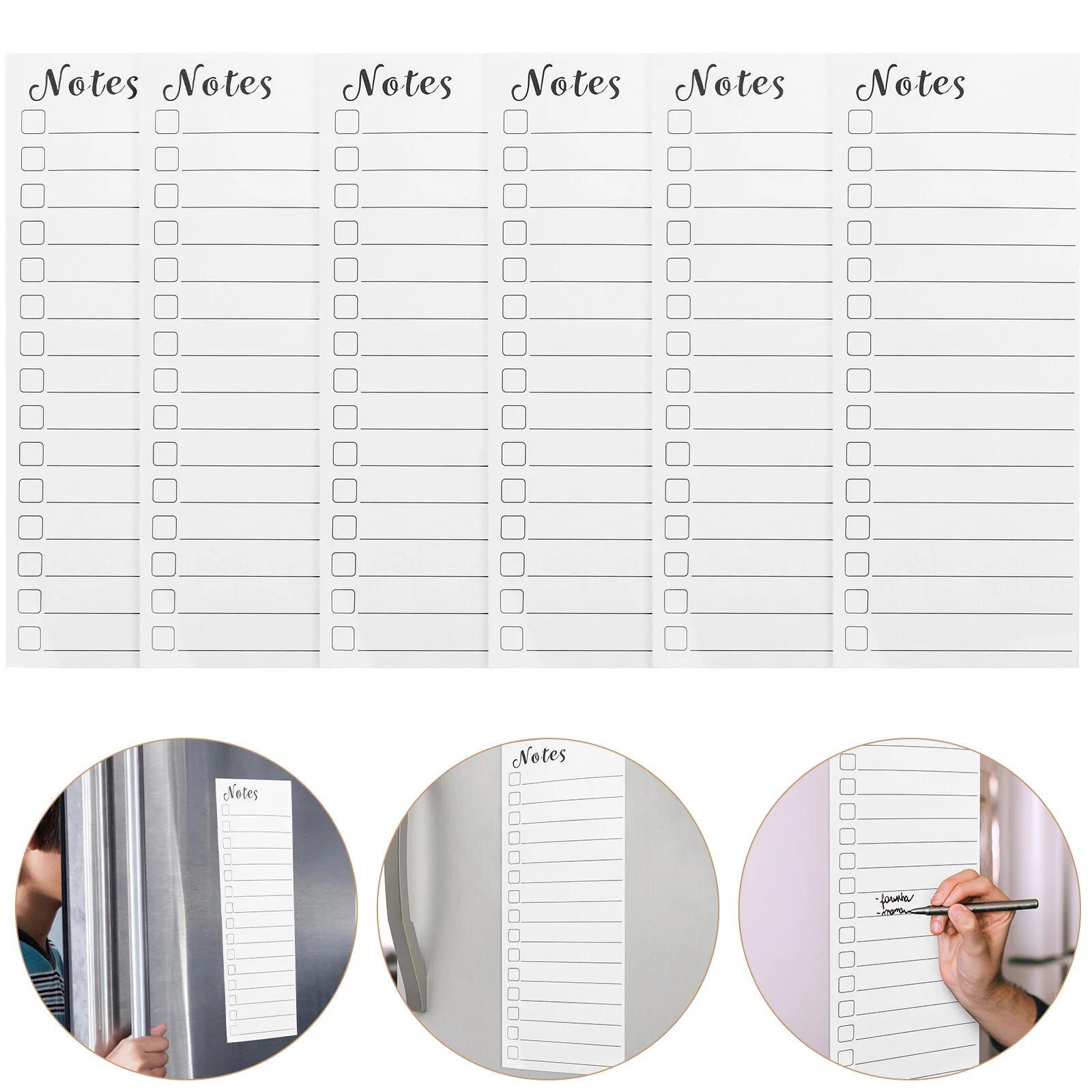 

6 Pcs Magnetic Message Board Dry Erase Planner Whiteboard Home Daily Calendar Fridge Chore Chart Attraction To-do-list Schedule