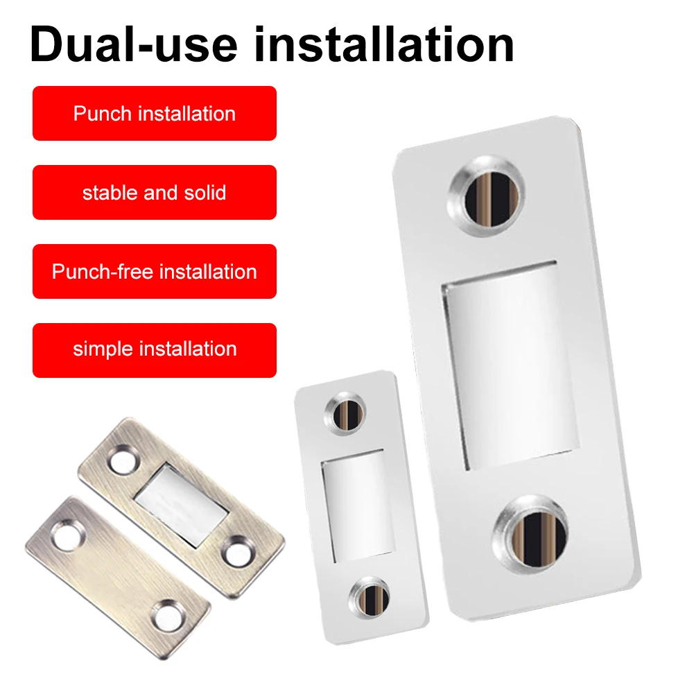 

Magnetic Door Catch Ultra-thin Cabinet Magnets Closer Furniture Strong Magnetic Suction with Adhesive Tape for Cupboard
