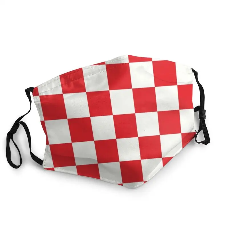 

Non-Disposable Croatia Style Chess Face Mask Mask Men Women Anti Dust Protection Respirator Mouth Muffle