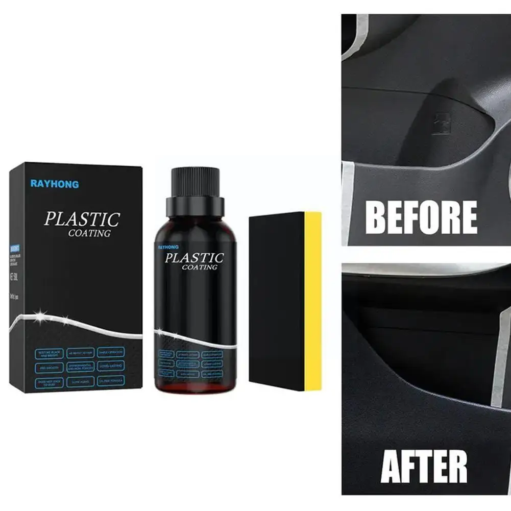 

Rayhong Automotive Plastic Refurbishment Agent Car Dust-proof Polishing Interior 50ml Agent Wax Refurbishment Dashboard Pan T1L8