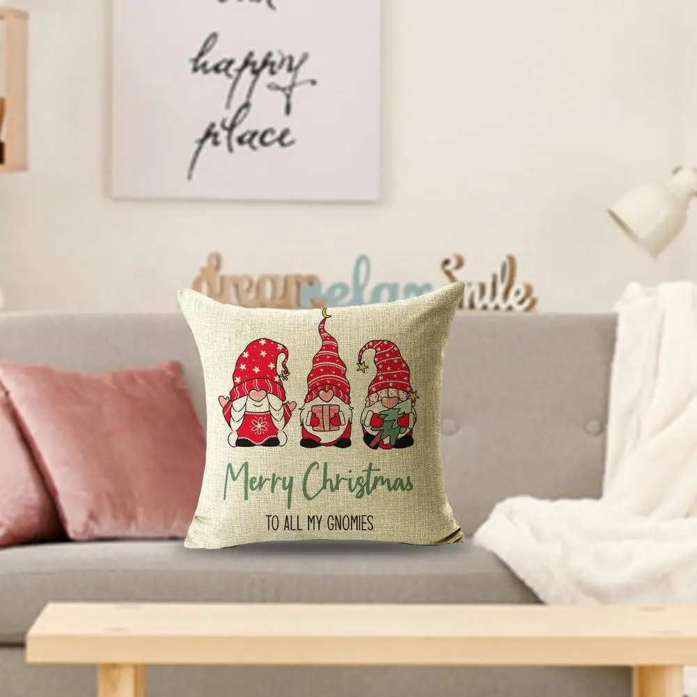 

Fashion Throw Pillow Cover Bright Color Breathable Christmas Pillowcase for Gifts Christmas Pillowcase