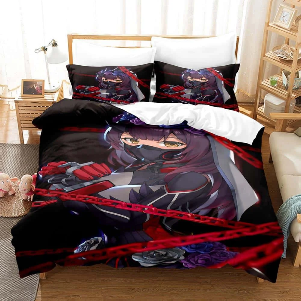 Kawaii Girl Roboco-san Bedding Set Single Twin Full Queen King Size Bed Adult Kid Bedroom Duvetcover Sets 3d Print Anime