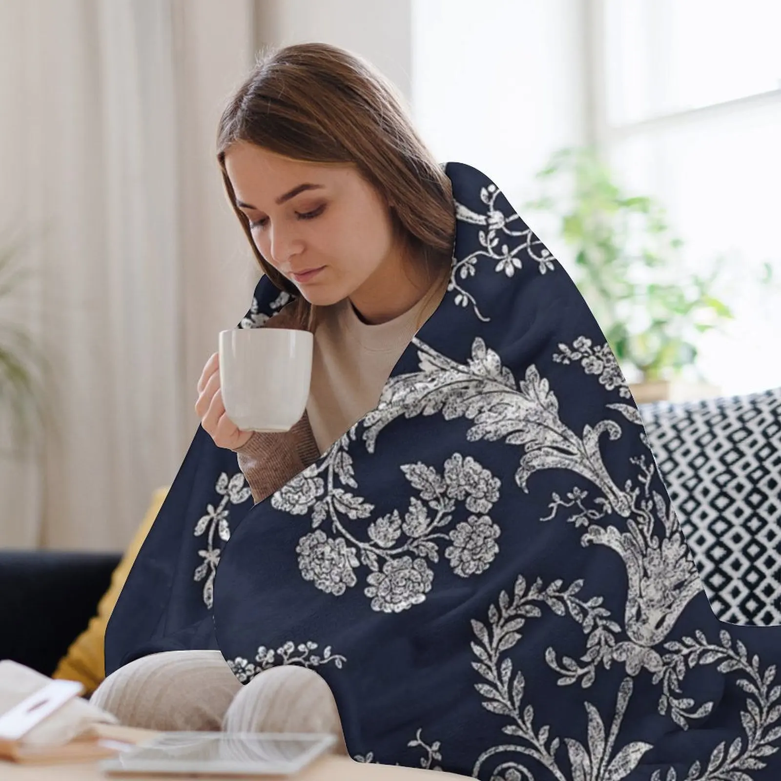 Луара Эшли синее одеяло спальный мешок Furrys модные диваны дорожные одеяла