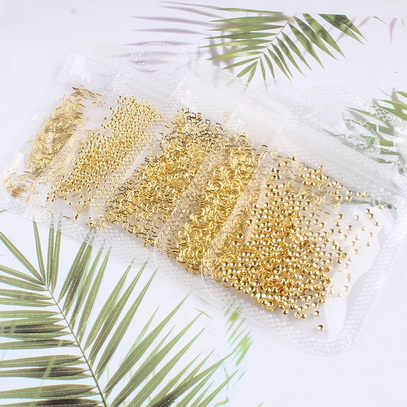 Ультра-маленькие металлические заклепки для ногтей подвески 500 шт./пакет