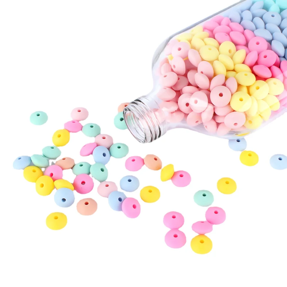 

50 шт./партия, силиконовые бусины для прорезывания зубов, 12 мм