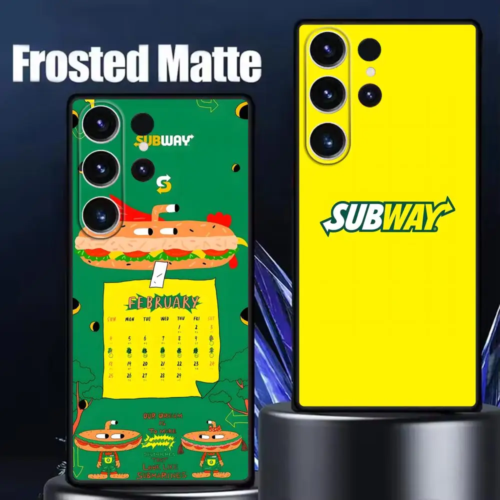 Фото Модный чехол для телефона Subway Cool для Samsung Galaxy S26 S25 S24 S23 S22 S21 Plus Ultra Note20, мягкий, черный. №1