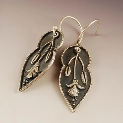 Серебряные винтажные серьги-подвески NovoPublic