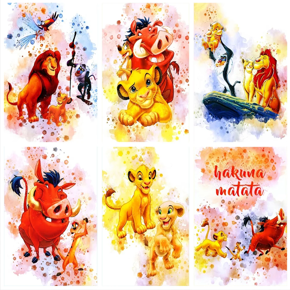 

Алмазная живопись 5D «сделай сам», алмазная вышивка с изображением Диснея, короля льва, Симбы, вышивка крестиком, украшение для дома, подарок