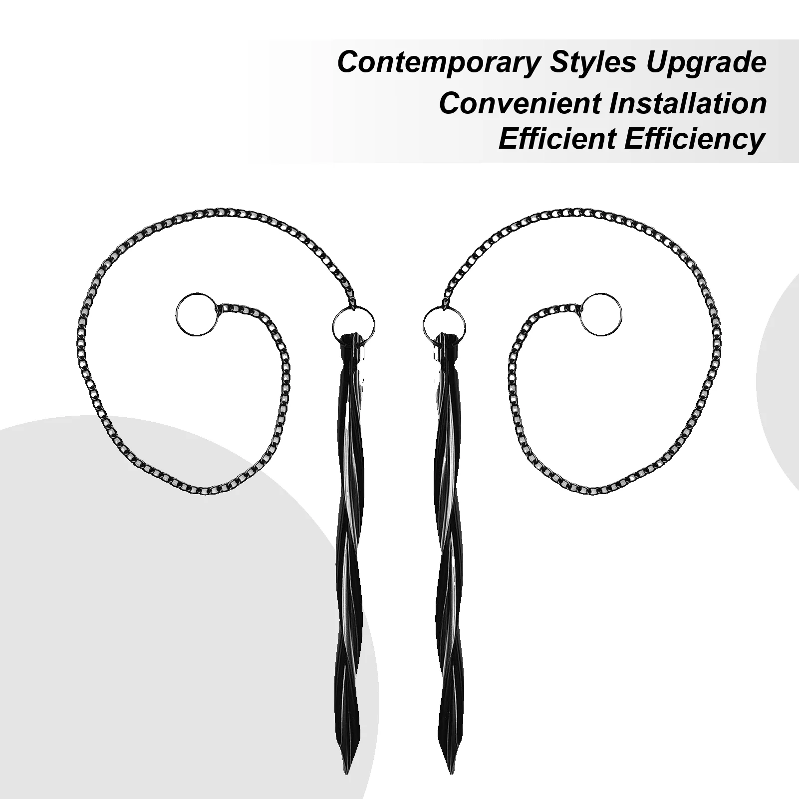 

Дождевая цепь Syrochelle черная 2 шт