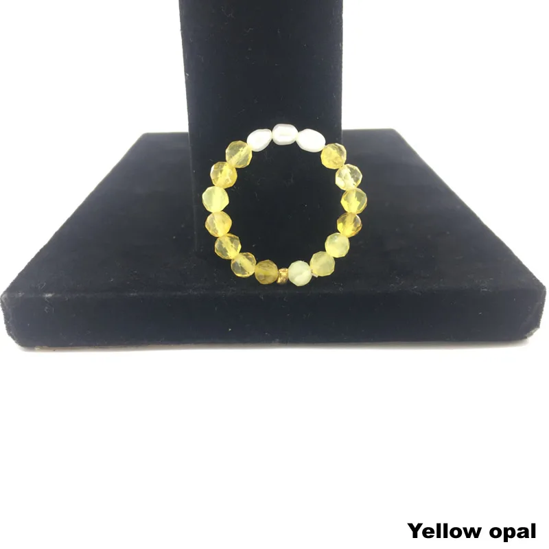 Natural Stone Beads 3mm-4mm Crystal Zircon Moonlight Stone Circular Spinning Women's Vintage Ring Jewelry Gift