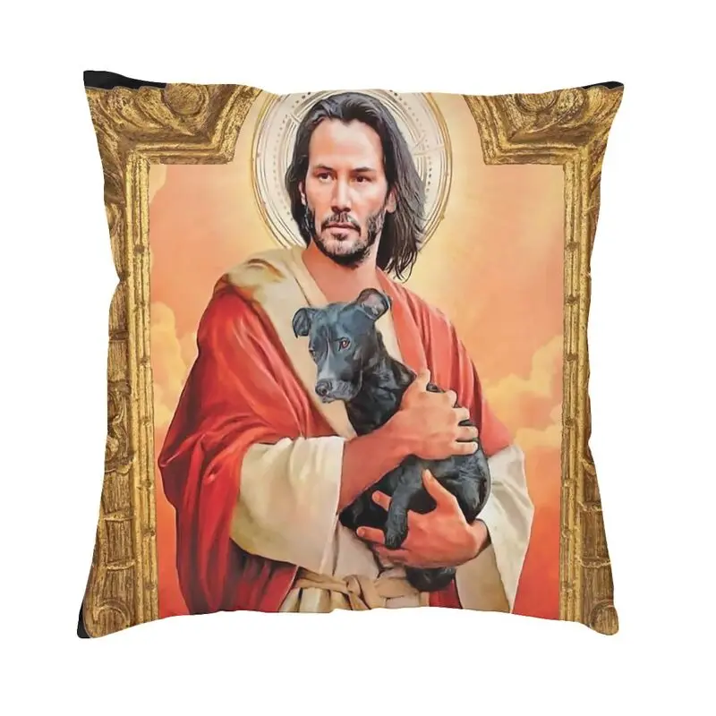 

Модные чехлы для подушек с изображением китайского медведя, 40x40, полиэфирная наволочка с изображением святого мема, Иисуса, Джона, фитиля, на...