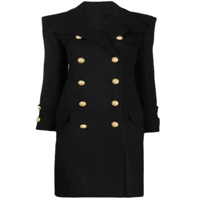 

Модное зимнее двубортное шерстяное пальто Ol, женская красивая облегающая верхняя одежда средней длины из смешанной шерсти