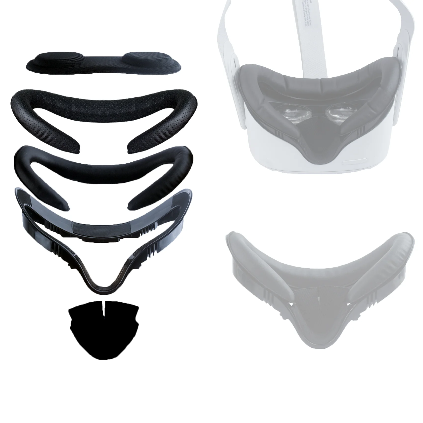 

Face Pad Foam Pad Replacement 2 Piece Lens VR Protector Fitness Face Interface Suitable for Oculus Quest 2 Accessories