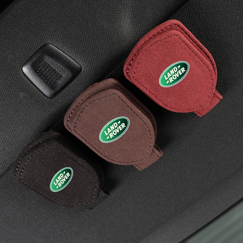 

Car Sun Visor Glasses Clip Sueded Auto Sunglasses Holder Eyeglasses Holder For Land Rover Freelander 2 L2 LF Discovery 3 4 L319