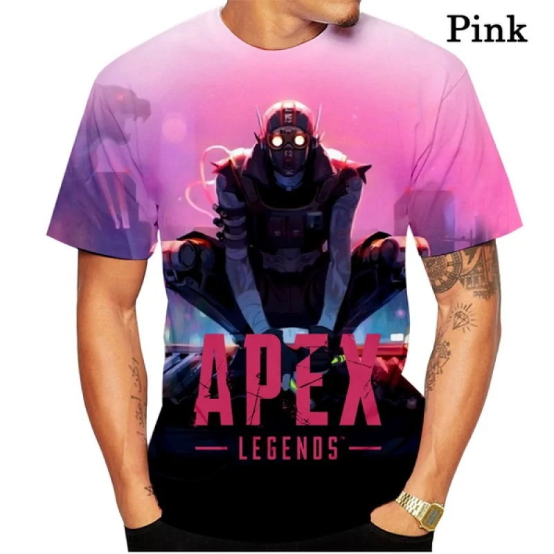 Summer Cool Short Sleeve T-shirt 3D Apex Legends T Shirts Men/Women TShirt Apex Legends Breathable Hero Clothes