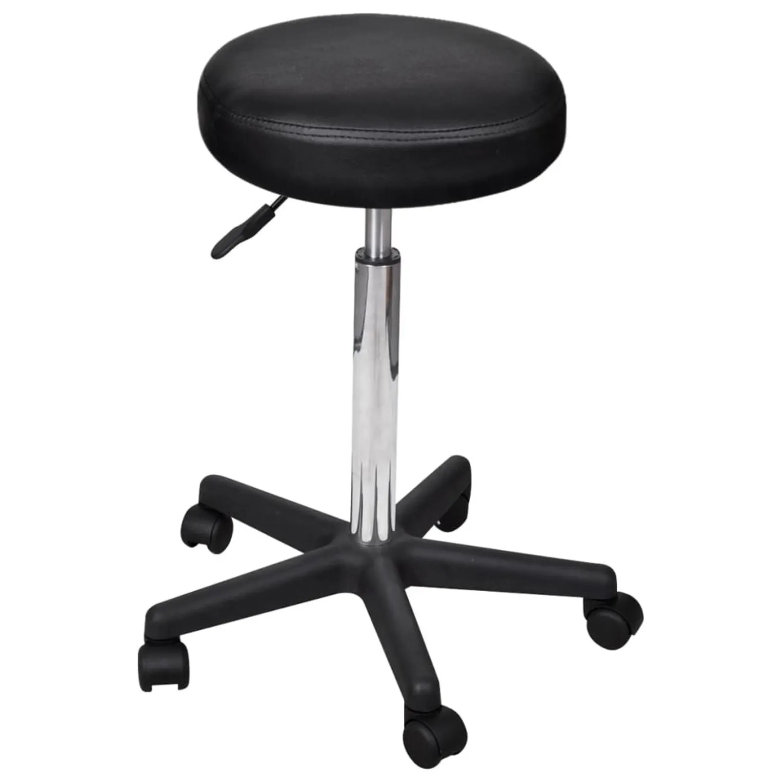 

Office Stool Black Faux Leather