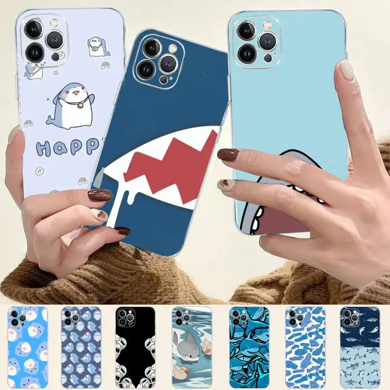 

Shark Phone Case For iPhone 8 7 6 6S Plus X SE 2020 XR XS 14 11 12 13 Mini Pro Max Mobile Case