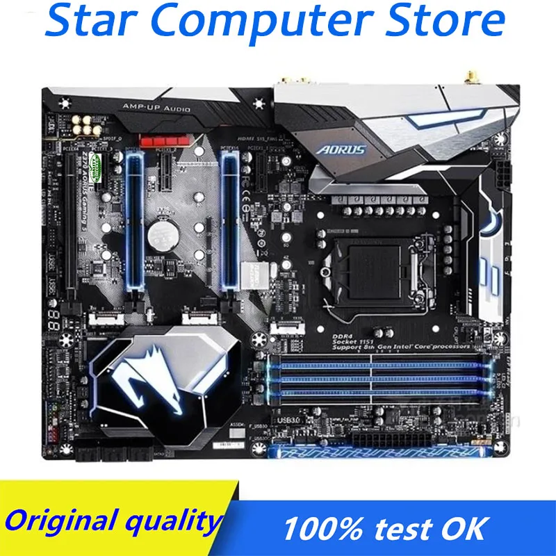 Для Gigabyte Z370 LGA 1151 материнская плата DDR4 компьютер USB3.0 SATA3 M.2 SSD настольная Б/у |