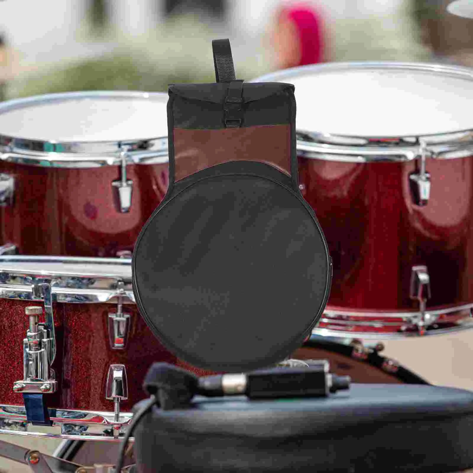 

Practice Mat Portable Drum Case Accessories Pad Storage Bag Organizer Cymbal Set Pouch Instrument Dumb