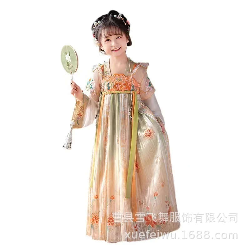 Косплей Hanfu для девочек осень 2023 детский древний костюм в китайском стиле