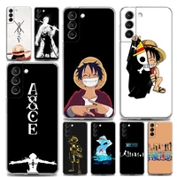 clear phone case for samsung galaxy s20 s21 fe s10 s9 s22 plus ultra s10e lite cases soft cover one piece anime luffy ace manga