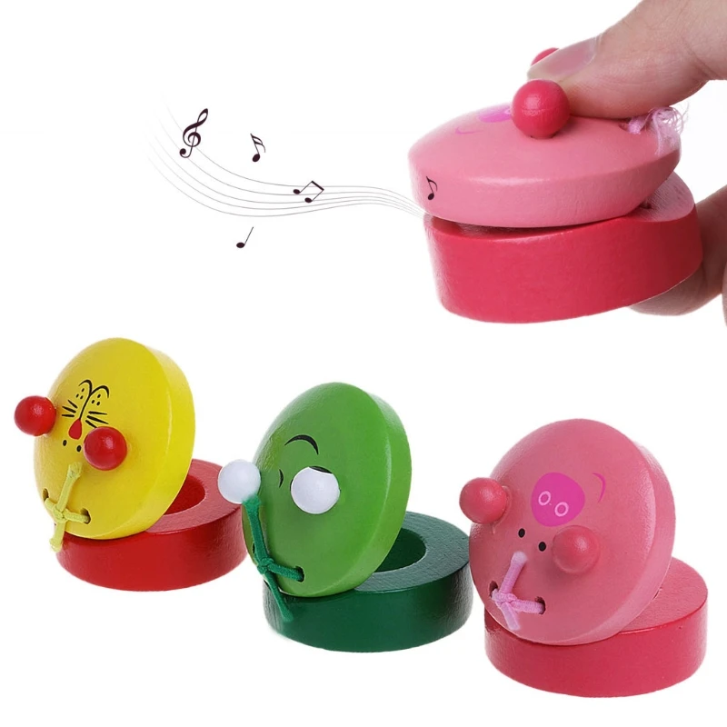 

Wooden Cartoon Animal Castanet Early Educational Musical Instrument Toy Kid
