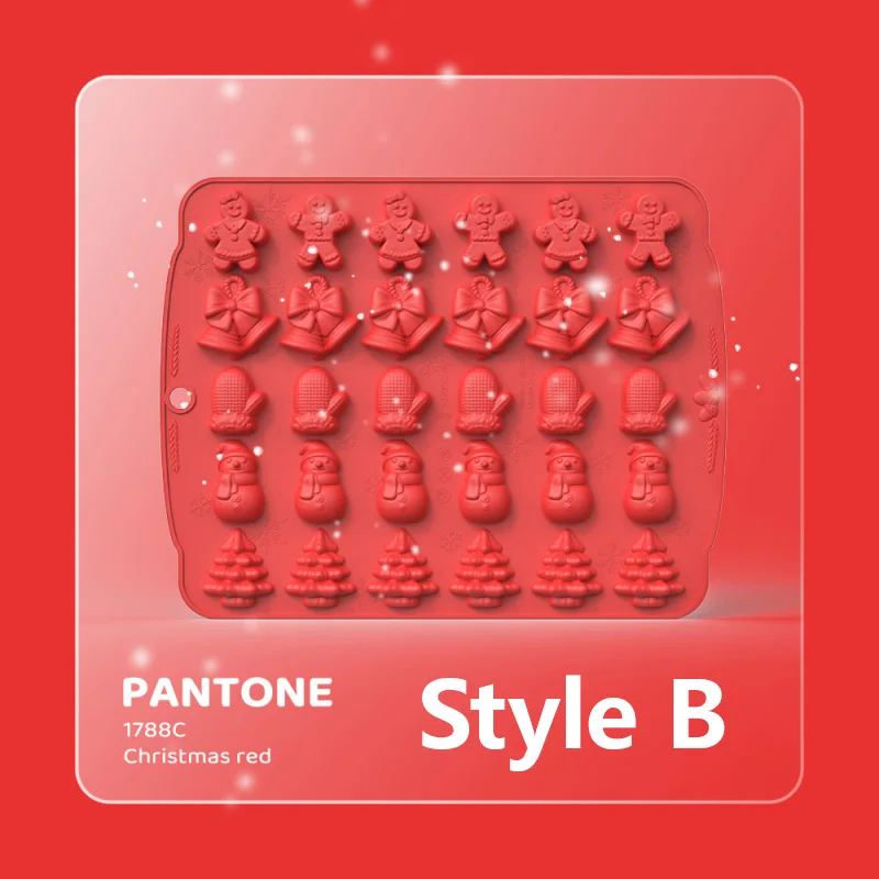 Рождественские силиконовые формы для выпечки 5 в 1