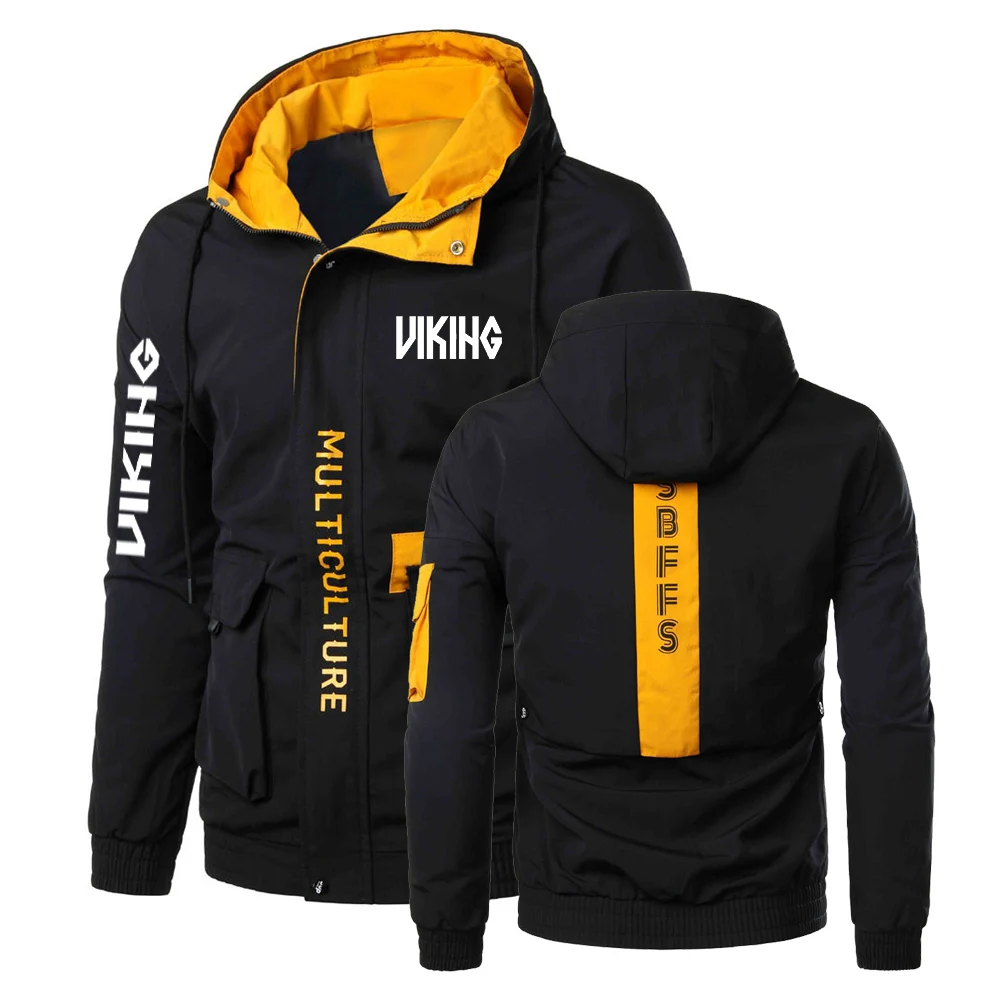 

2022 Scandinavian Runes Valhalla Jacket Odin Vikings Mens Winter Summer Bomber Windbreaker Cloth Streetwear Coat Tops