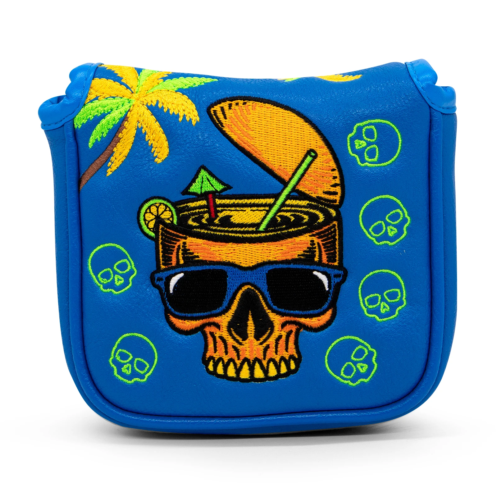 Coolskull Golf головной убор чехол для клюшки голубой Премиум кожаный с магнитом