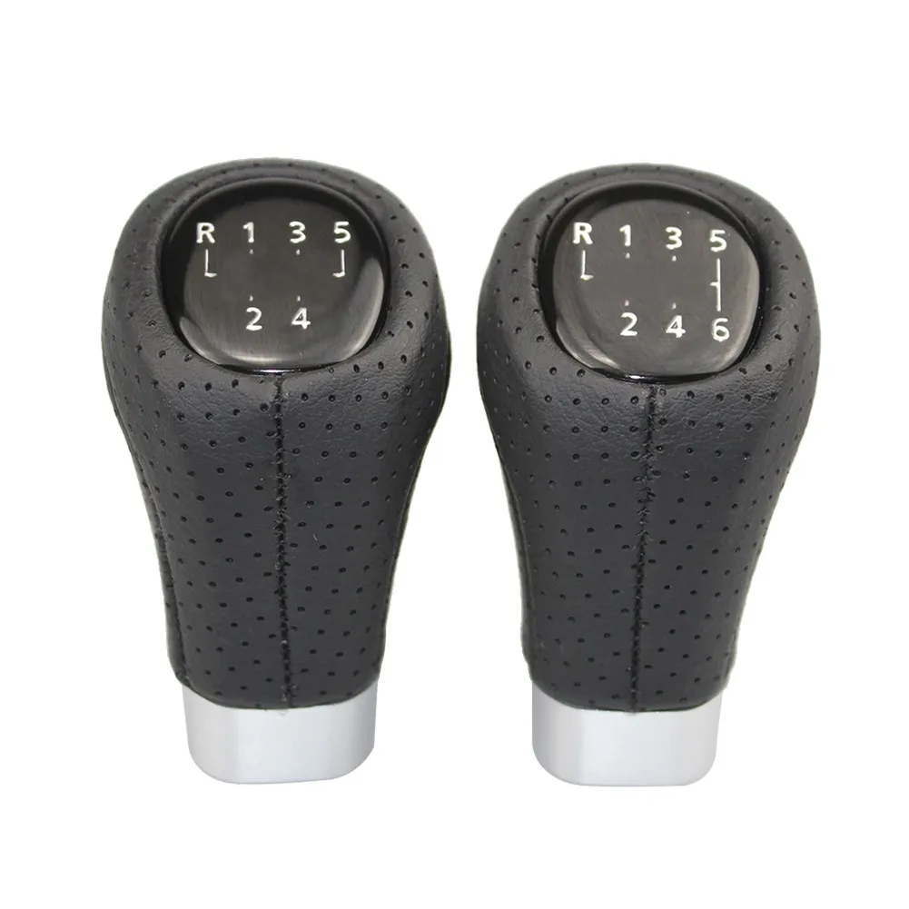 

Mainly Black Gear Car Shift Knob Shifter For BMW 5/6th E81 E82 E87 E88 E90 E91 E92 E93 Leather Plastic Car Gear Shift