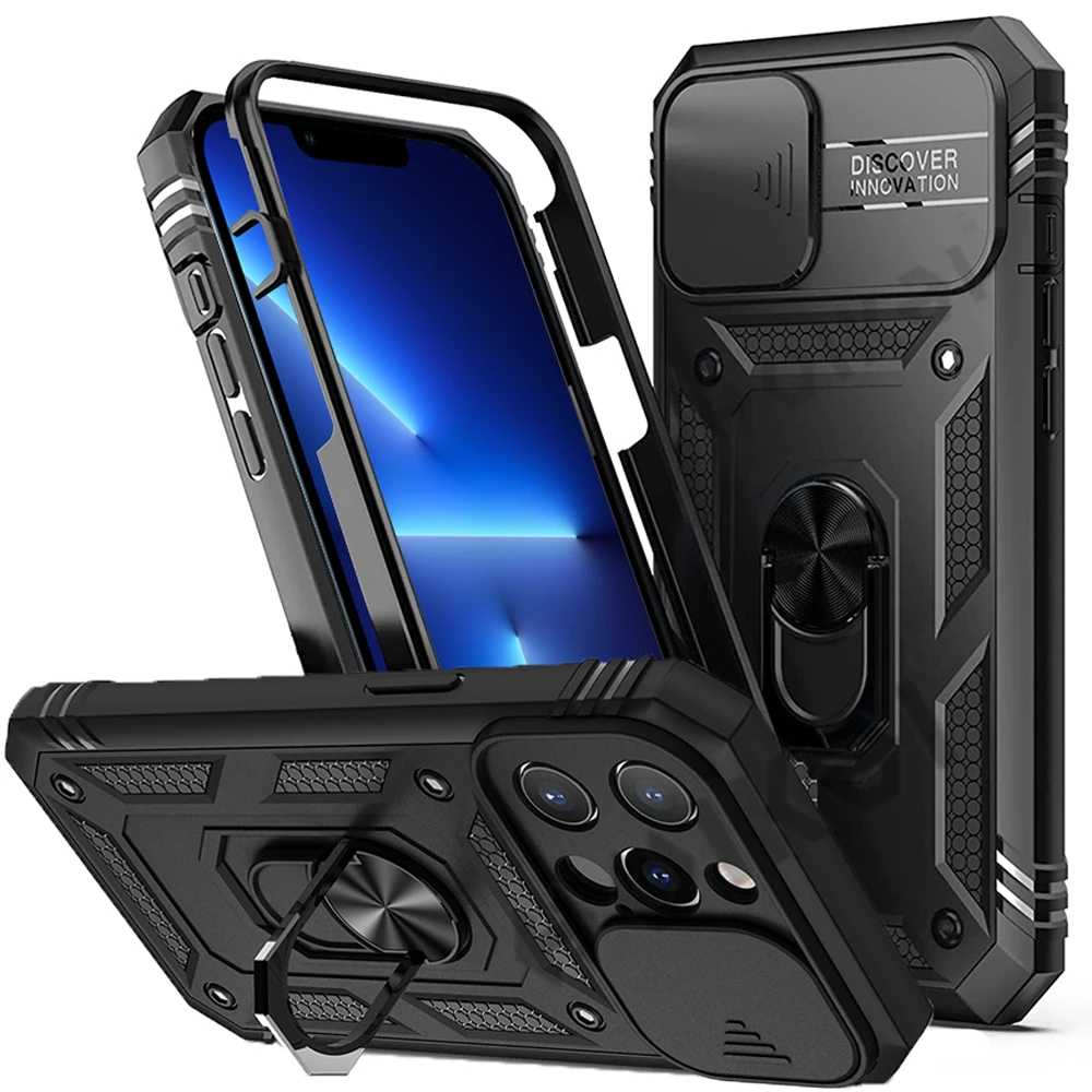 Чехол для iPhone 13 12 11 Pro Max XS 8 Plus прочный ударопрочный чехол с камерой и поворотом на