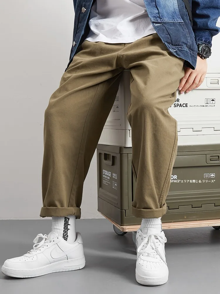 Модные японские трендовые брендовые хлопковые повседневные брюки Hvelay новинка