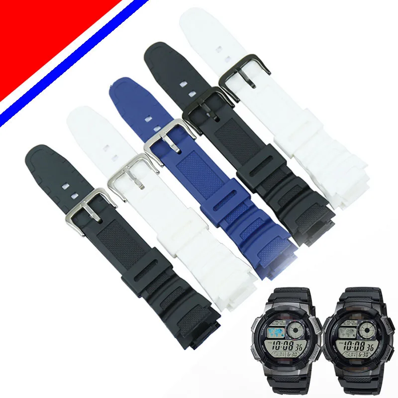 

Watch Accessories Band For Casio AE-1200w AQ-S810W SGW-400H SGW-300 Rubber Silicone Watch Strap Men Lady Watch Bracelet Chain