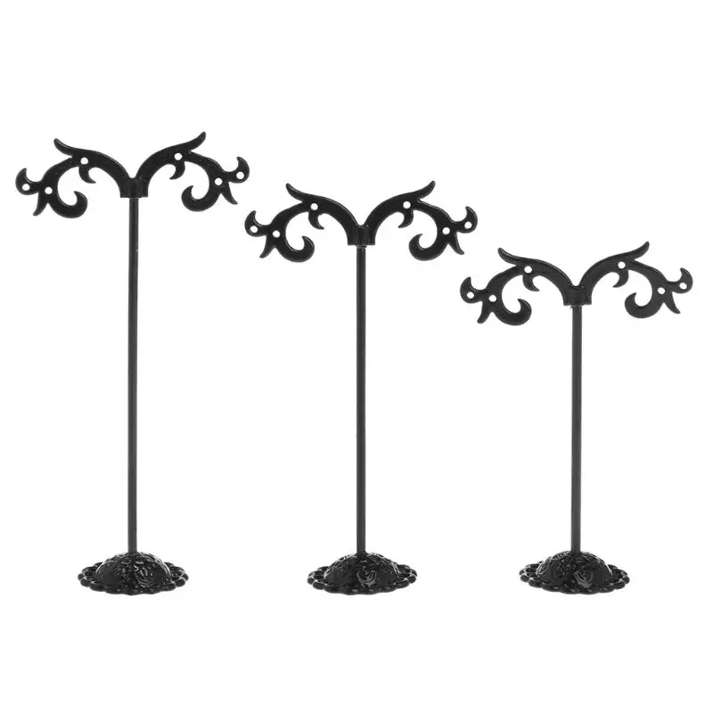 

New 1 Set Jewelry Shelf Display Rack Stand Holder Earrings Ear Stud Metal Organizer Storage Vintage Exquisite Gifts Boutique