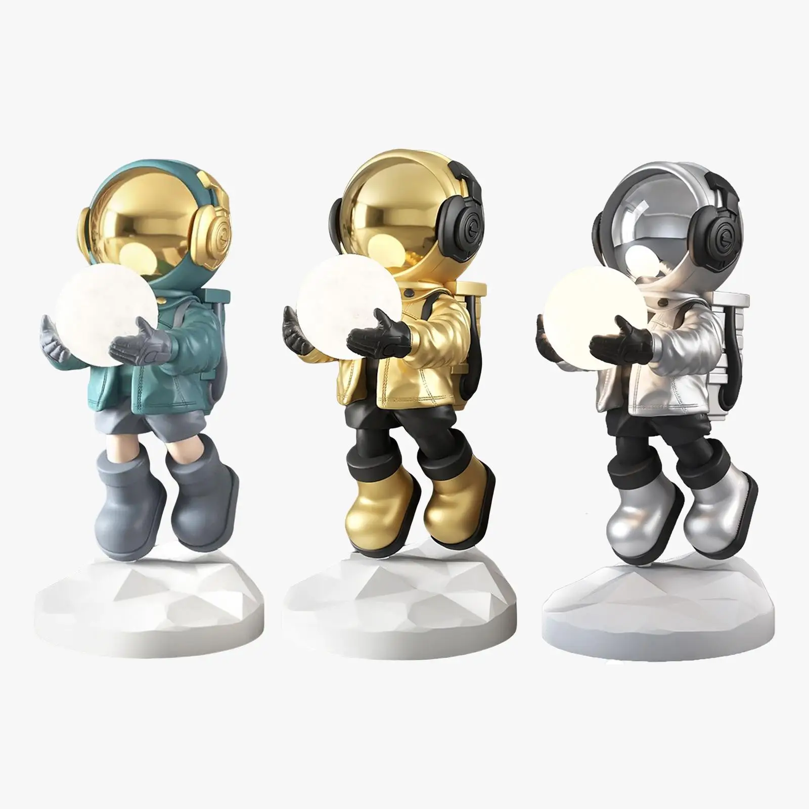 

Уникальная фигурка космического человека, скульптура, домашний декор, креативные с светильник кой, для офиса