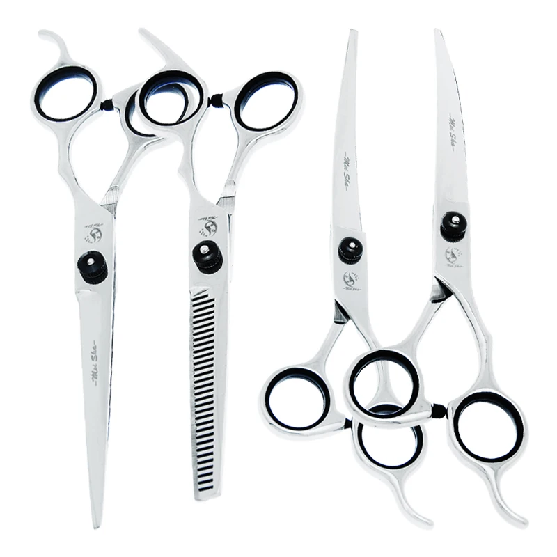 

Ножницы Meisha для груминга домашних животных, профессиональные ножницы для стрижки и филировки собак, изогнутые парикмахерские товары для жи...