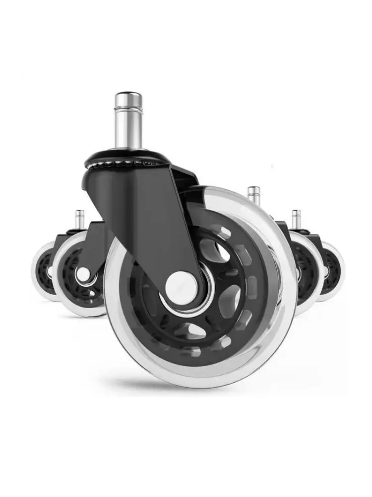 

5 Pcs/Lot 2.5 Inch / 3 Inch M10/M11Caster Circlip Black Transparent Wheel Stick Pu Caster Silent Universal Office Chair